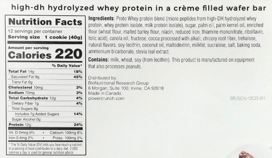 Power Crunch Protein Wafer Bars High Protein Snacks with Delicious Taste Chocolate Chip Cheesecake 1.4 Ounce (12 Count)