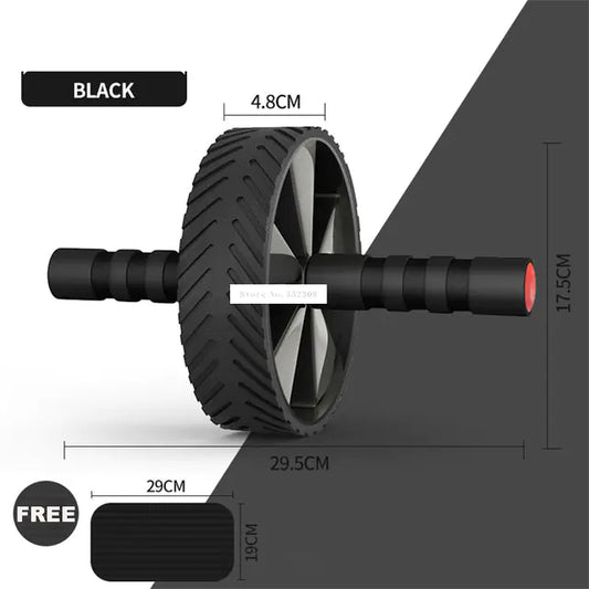 Ab Power Roller with Foam Handle for Indoor Fitness