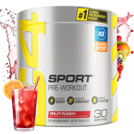 Cellucor C4 Sport Pre Workout Powder Fruit Punch - NSF Certified for Sport | 30 Servings