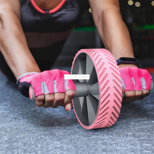 Ab Power Roller with Foam Handle for Indoor Fitness