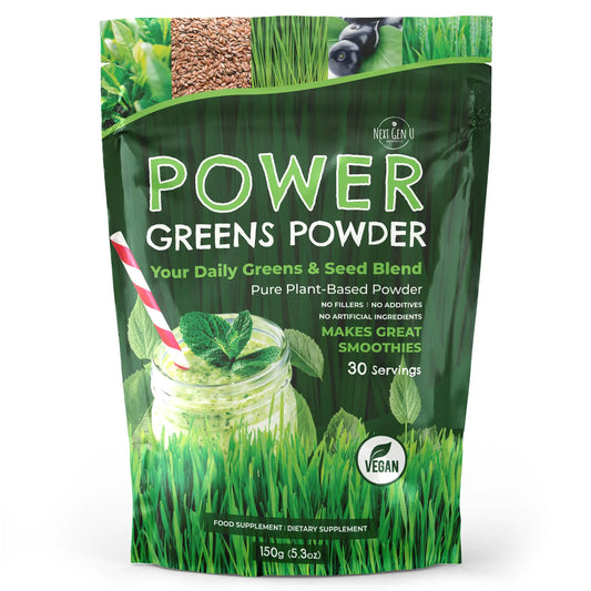 Super Greens Powder - 150g - Immune Support - Food Supplement - Superfood Greens - Smoothie Mix for Shakes - Detox & Healthy Boost for Juice Beverages or Any Drink